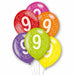 Age 9 Primary Mix Latex Balloons 6pk