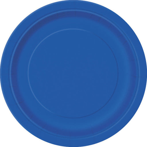 Royal Blue Solid Round 9" Dinner Plates (8pk)