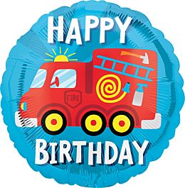 Happy Birthday Firetruck 17''