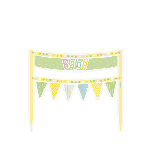 POLKA DOTS BABY CAKE BANNER 6''H X 8''W