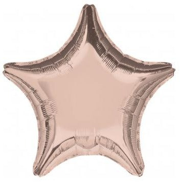 19 Inch Star Rose Gold Plain Foil (Flat)