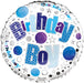 18'' Birthday Boy Dots Foil Balloon