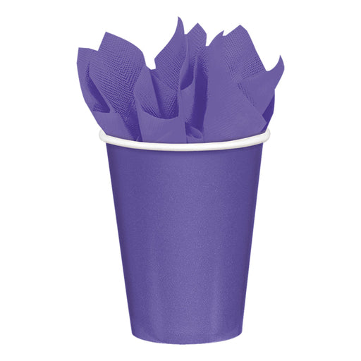 New Purple Paper Cup 266Ml 8pk