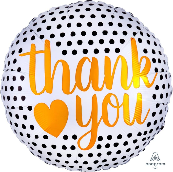 18'' Thank You Modern Dots Foil Balloon