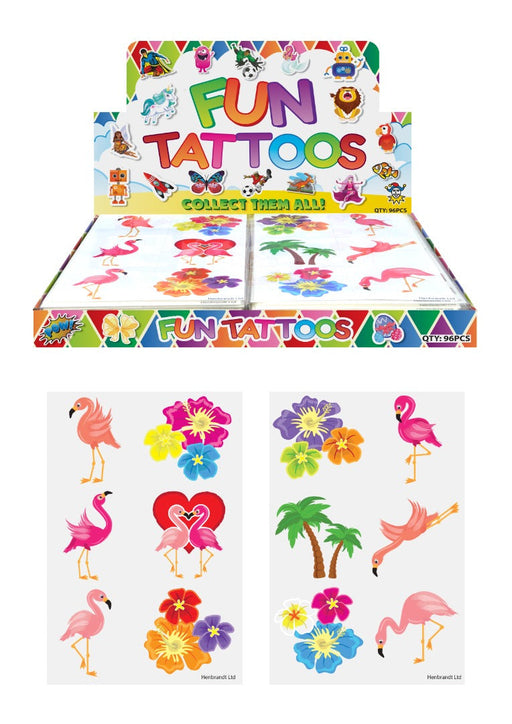 Flamingo Tattoos Sheets (96pc)