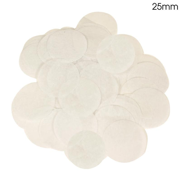 White Tissue Confetti 25Mm X 14G