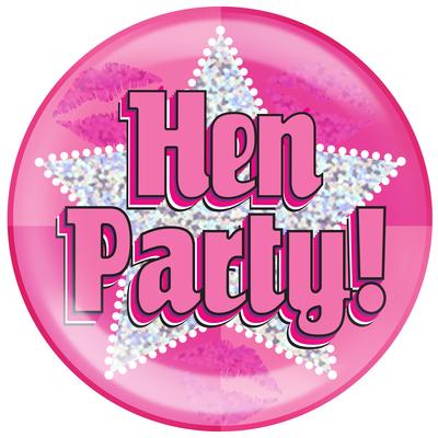 6'' JUMBO BADGE HEN PARTY 1PK