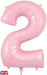 Oaktree Foil Balloon Matte Pink Number 2 34"