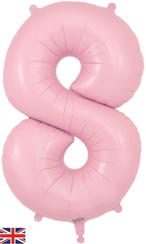 Oaktree Foil Balloon Matte Pink Number 8 34"