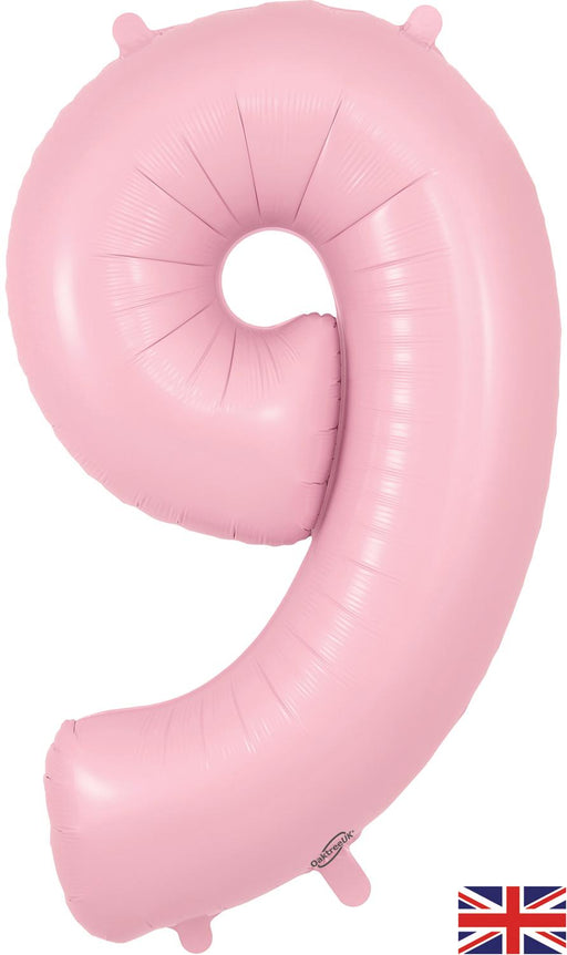 Oaktree Foil Balloon Matte Pink Number 9 34"
