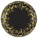 Oaktree Oaktree Sparkling Fizz Black & Gold 9inch/23cm Plates 8pcs