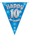 Oaktree UK 10th Birthday Bunting Blue - 11 Flags 3.9M