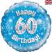 Oaktree UK Foil Balloon 18" Foil Happy 60th Birthday Blue