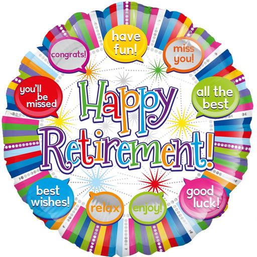 Oaktree UK Balloon 18" Happy Retirement Foil Balloon