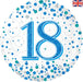 Oaktree UK Foil Balloons 18th Birthday Blue Sparkling Fizz 18" Foil Balloon