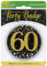Oaktree UK Badges 60th Birthday Sparkling Black Gold Fizz Badge