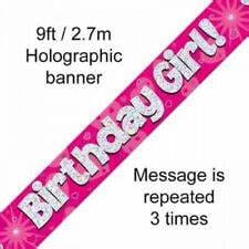 Oaktree UK Birthday Girl 2.7m long Banner