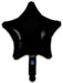 Oaktree UK Foil Balloon Black Star (9 Inch) Packaged 5pk