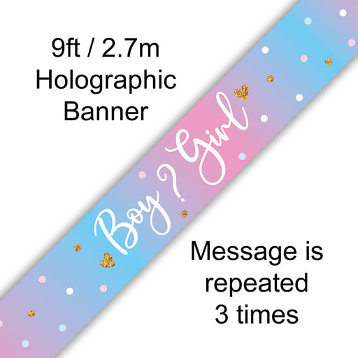 Oaktree UK Banner Boy or Girl Gender Reveal Banner