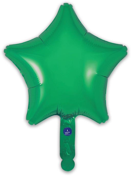 Oaktree UK Foil Balloon Green Star (9 Inch) Packaged 5pk
