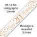 Oaktree UK Banner Happy 20th Birthday Rose Gold Fizz 9ft Banner