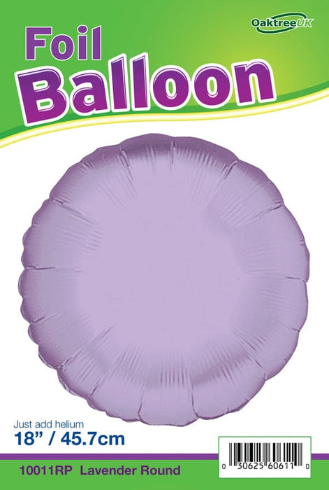 Oaktree UK Foil Balloon Lavender Round 18 Inch
