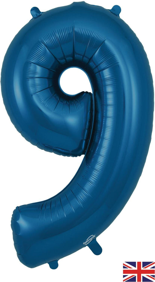 Oaktree UK Foil Balloons Navy Blue Number 9 - 34 Inch