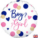 Oaktree UK Foil Balloons Pink and Navy Gender Reveal 18 Inch Foil Balloon
