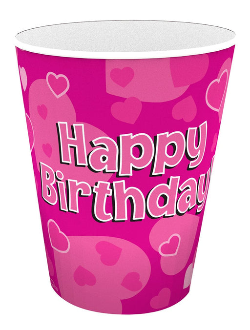 Oaktree UK Cups Pink Happy Birthday Cups 9oz