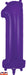 Oaktree UK Foil Balloons Purple Number 1 34"