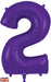 Oaktree UK Foil Balloons Purple Number 2 34"