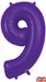 Oaktree UK Foil Balloons Purple Number 9 34"