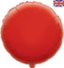 Oaktree UK Foil Balloon Red Round Balloon 18 Inch