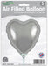 Oaktree UK Foil Balloon Silver Heart (9 Inch) Packaged 5pk