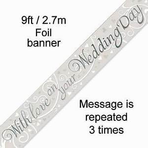 Oaktree UK With Love on Your Wedding Day Foil Banner 2.7m