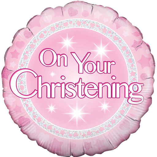 18'' Foil On Your Christening Girl