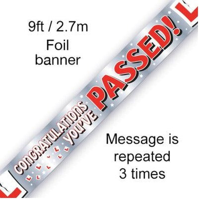 Congratulations You'Ve Passed Foil Banner 9Ft