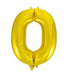 Giant Gold Foil Number '0' Balloon