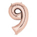 34'' Shape Foil Number 9 - Rose Gold (Anagram)