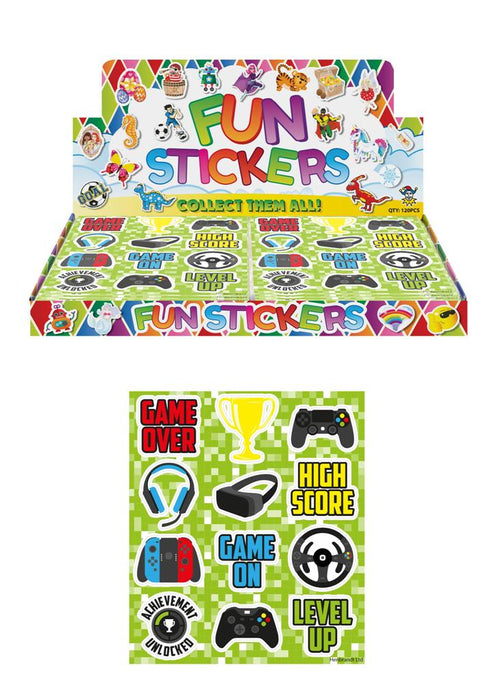 120Pc Gaming Sticker Sheets