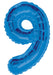 Giant Blue Foil Number '9' Balloon