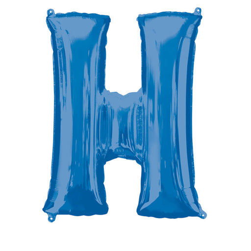 34'' Super Shape Foil Letter H - Blue (Anagram)