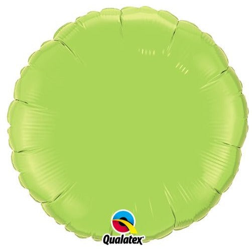 4'' Round Lime Green Plain Foil