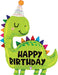 Cute Dino Happy Birthday Supershape 52 Inch