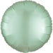 18 Inch Round Mint Green Satin Luxe Plain Foil (Flat)
