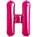 34'' Super Shape Foil Letter H - Magenta