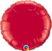 36 Inch Round Ruby Red Plain Foil (Flat)