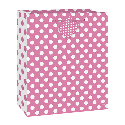 Hot Pink Dots Medium Gift Bag