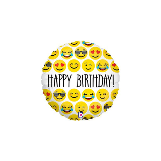 18'' Emoji Happy Birthday Foil