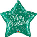 Qualatex Star-Shaped Christmas Foil Balloon